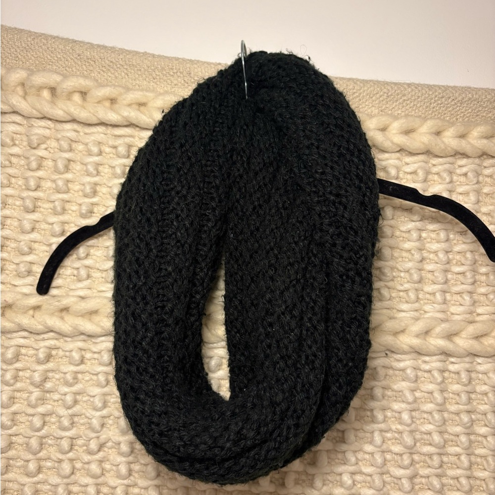 Garage Black Knit Infinity Scarf